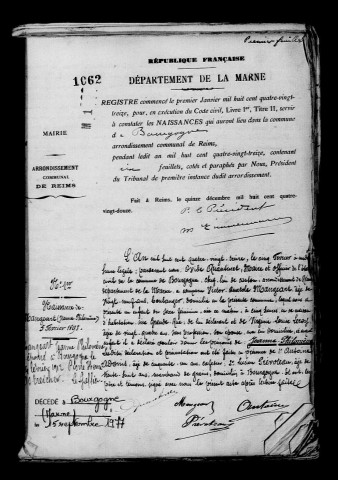 Bourgogne. Naissances, publications de mariage, mariages, décès 1893-1902