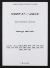 Sogny-en-l'Angle. Mariages 1860-1912 (reconstitutions)