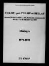 Tilloy-et-Bellay. Mariages 1871-1891