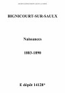 Bignicourt-sur-Saulx. Naissances 1883-1890
