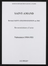 Saint-Amand. Naissances 1910-1921 (reconstitutions)