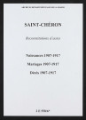 Saint-Chéron. Naissances, mariages, décès 1907-1917 (reconstitutions)