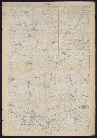 Rethel. Service géographique de l'Armée. 1918 