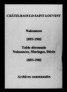 Châtelraould-Saint-Louvent. Naissances et tables décennales des naissances, mariages, décèsdes naissances, mariages, décès 1893-1902