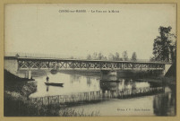 CONDÉ-SUR-MARNE. Le pont sur la Marne / Thuillier, photographe à Reims.
Édition J. C.Sans date