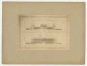 CHÂLONS-EN-CHAMPAGNE. Avant-projet d'agrandissement du collège municipal de Châlons-en-Champagne. Vues en coupe.