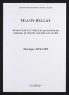 Tilloy-et-Bellay. Mariages 1892-1909