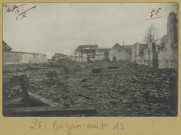 BAZANCOURT. Société des Etablissements Bauche : bâtiments en ruines* / Ph. industrielle Edm. Trouvelot, photographe à Vernie par Dégrie (Sarthe).