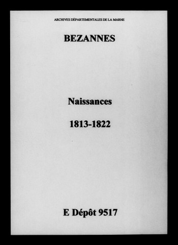 Bezannes. Naissances 1813-1822
