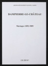 Dampierre-le-Château. Mariages 1892-1909