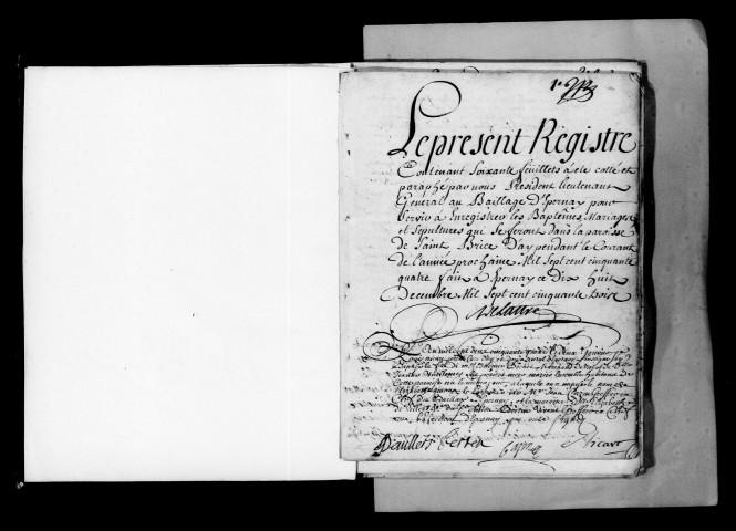 Ay. Baptêmes, mariages, sépultures 1754-1764