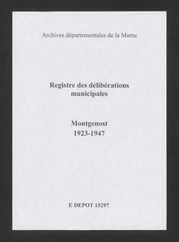 Délibérations municipales.