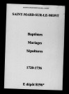 Saint-Mard-sur-le-Mont. Baptêmes, mariages, sépultures 1720-1736