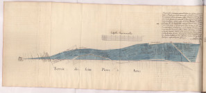 Arpentage et plan du terrage à l'Ecuelle sur le terroir de Saint-Clément à Arne (1763)