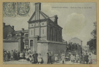 CHIGNY-LES-ROSES. École des filles et rue de Rilly / E. Mulot, photographe à Reims.
Édition Lagogney.[vers 1907]