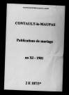 Contault. Publications de mariage an XI-1901