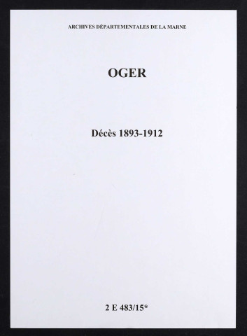 Oger. Décès 1893-1912