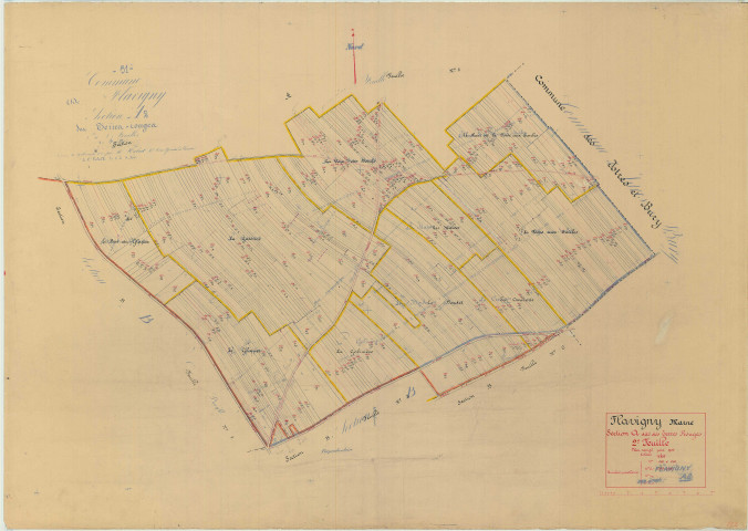 Flavigny (51251). Section A2 échelle 1/2500, plan mis à jour pour 01/01/1937, non régulier (papier)