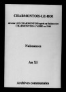 Charmontois-le-Roi. Naissances an XI