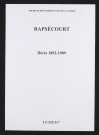 Rapsécourt. Décès 1892-1909