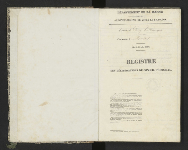 Délibérations municipales.