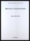 Brugny-Vaudancourt. Décès 1893-1929