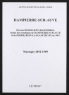 Dampierre-sur-Auve. Mariages 1892-1909