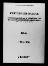 Perthes-lès-Hurlus. Décès 1793-1870