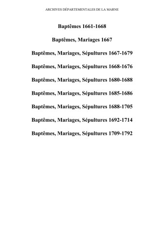 Linthes. Baptêmes, mariages, sépultures 1574-1792