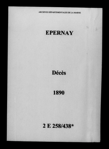 Épernay. Décès 1890