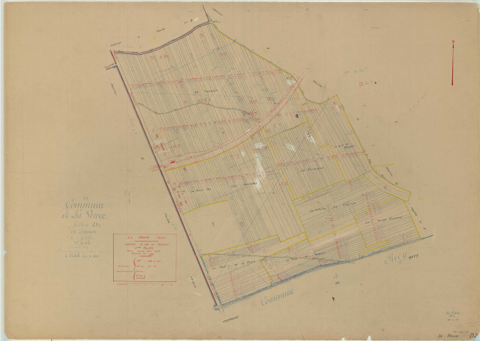 Veuve (La) (51617). Section D2 échelle 1/2500, plan mis à jour pour 1935, plan non régulier (papier)