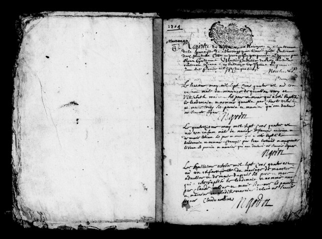 Marsangis. Baptêmes, mariages, sépultures 1703-1722