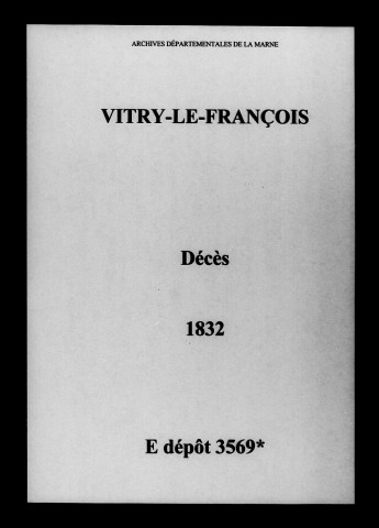 Vitry-le-François. Décès 1832