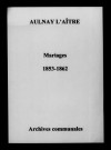 Aulnay-l'Aître. Mariages 1853-1862