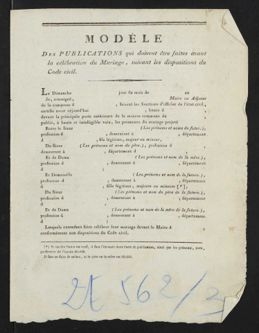 Sainte-Marie-à-Py. Publications de mariage an XIII-1927