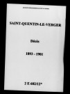 Saint-Quentin-le-Verger. Décès 1893-1901