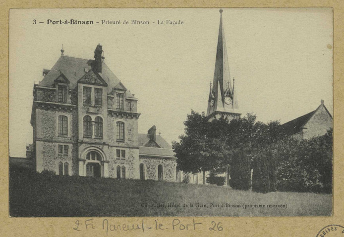 MAREUIL-LE-PORT. 3-Port-à-Binson. Le Prieuré de Binson. La Façade.
(75 - Parisimp. Catala Frères).Sans date