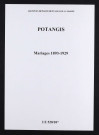 Potangis. Mariages 1893-1929