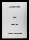 Landricourt. Décès 1883-1901