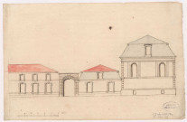 Châlons-sur-Marne. Hôpital de Châlons : plans et élévations : façade, v. 1740.