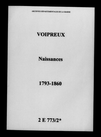 Voipreux. Naissances 1793-1860