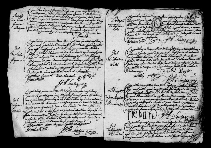 Saron-sur-Aube. Naissances, mariages, décès, publications de mariage 1792-an X