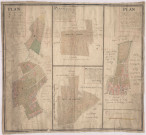Plan du village de Chignyles-Roses , plan des Pruches, terroir de Chigny , plan des Pecherines, terroir de Chigny , plan du village de Rilly-la-Montagne (1771), Charles Galichet