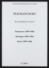 Plichancourt. Naissances, mariages, décès 1899-1906 (reconstitutions)