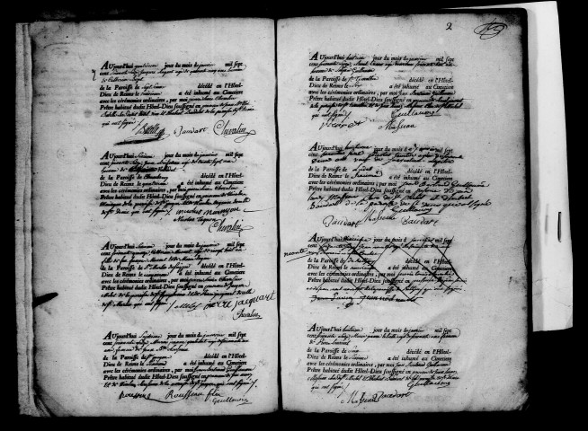 Reims. Hôtel-Dieu. Sépultures 1776-1780