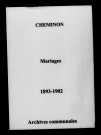 Cheminon. Mariages 1893-1902
