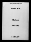 Saint-Bon. Mariages 1893-1901