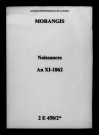 Morangis. Naissances an XI-1862