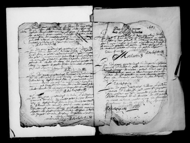Oiry. Baptêmes, mariages, sépultures 1681-1790