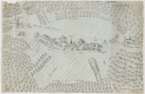 Cheminon-la-Ville. Plan figuratif des terres , bois de l'abbaye et de Cheminon-la-Ville, XVIIIe s..